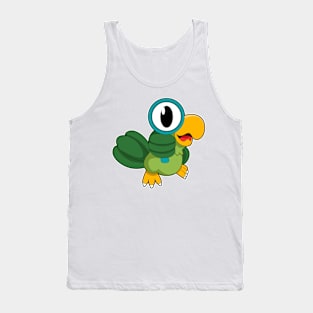 Parrot with Magnifying glass Tank Top